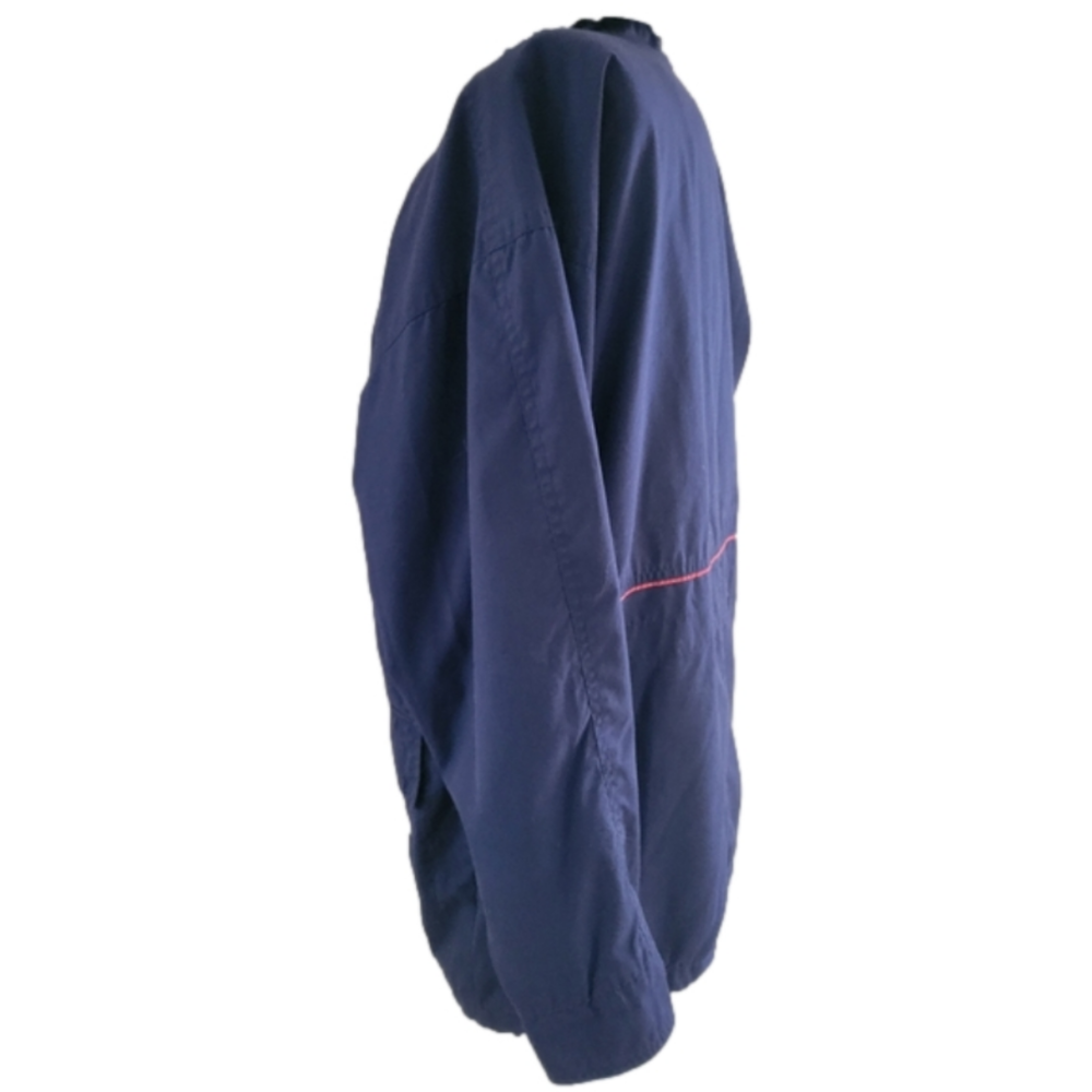 New York Girl Navy Blue Nautical Windbreaker Coat-Size Large - Picture 8 of 10
